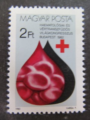 Congres de transfuzie sanguina , serie , 1982 , nestampilata