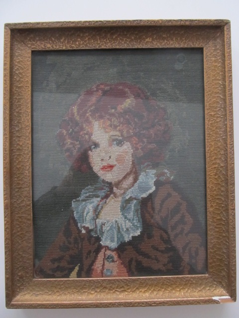 Tablou goblen , Fetita , 22 x 29 cm