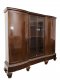 Dulap cu vitrina , stil , masiv , geam din cristal , sculptat manual
